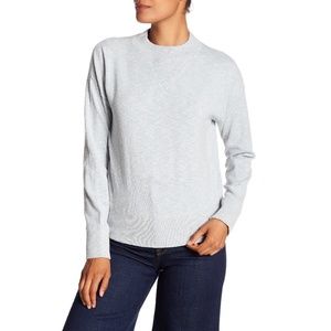 ✨NWT✨ MADEWELL Relaxed Mockneck Sweater in Heather Celeste Gray Sz XXS
